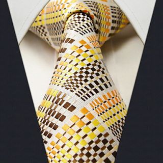 Casual Silk Yellow Necktie