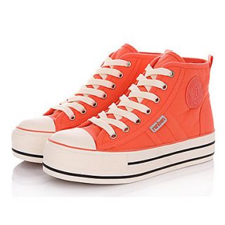 Womens Thicken Oxoford Canvas Shoes with Line (Red)