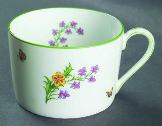 Tiffany Tiffany Garden Flat Cup, Fine China Dinnerware   Mixed Flowers, Butterfl