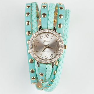 Studded Wrap Watch Mint One Size For Women 214955523