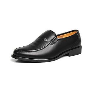 Mens Faux Leather Wedge Heel Loafers Shoes