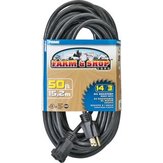 Prime Wire & Cable 50 Ft. Black Outdoor Extension Cord, Model EC532730