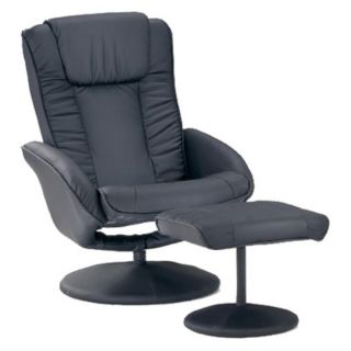 Bernards Leatherette Recliner with Ottoman   7764