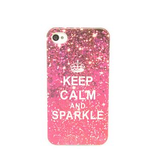 Twinkling Keep Calm And Carry On Letters Pattern IMD Craft TPU Case for iPhone 4/4S