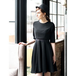 TS Simplicity Lace Hollow Round Collar Dress