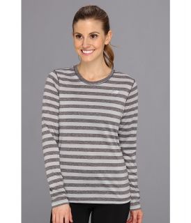New Balance Novelty Striped L/S Top Womens T Shirt (Gray)