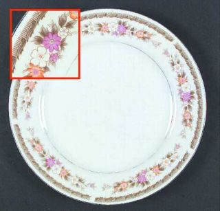 Everbrite (Japan) Savannah Dinner Plate, Fine China Dinnerware   Green Scrolls,P