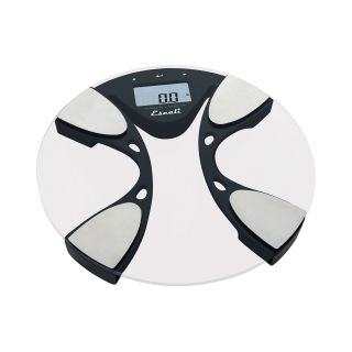 Escali Body Fat & Body Water Bathroom Scale BFBW200, Silver