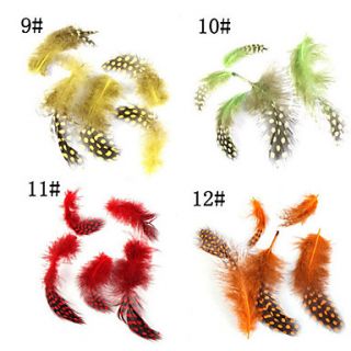 20PCS 4 Mixed Color Mini Feather Nail Art Decoration(NO.9 12)
