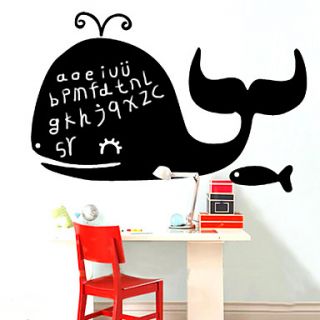 Blackboard Wall Sticker, Removable,Happy Whale