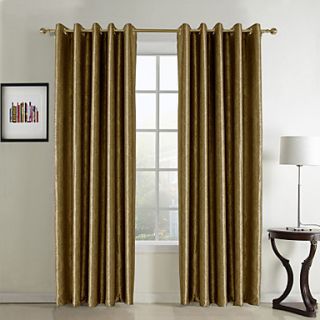 (One Pair Grommet Top) Floral Classic Embossed Blackout Curtain