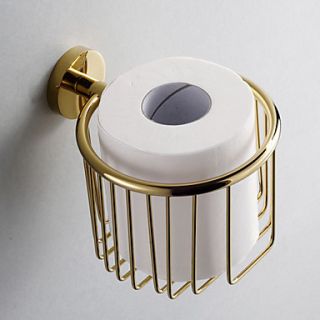 Gold Bathroom Accessories Brass Toilet Paper Holder