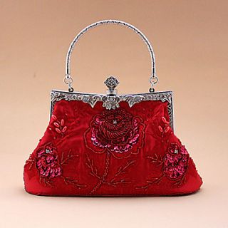 Freya WomenS Fashion Exquisite Retro Beaded Bag(Red)