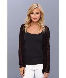 kensie Wrapped Knit Sweater Womens Sweater (Black)