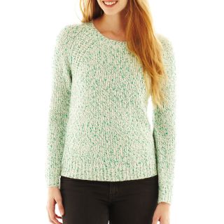 St. Johns Bay Sweater, Green/Ivory, Womens