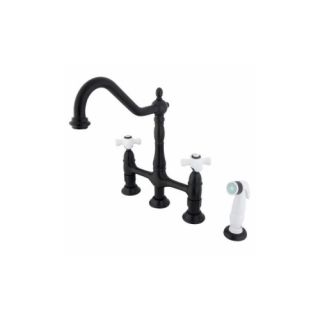 Elements of Design ES1275PX New Orleans Two Handle Kitchen Faucet With Spray