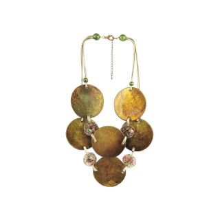 Designs by Adina Green & Brown Shell & Bead Necklace, Womens
