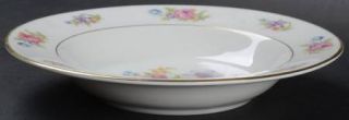 Royal Jackson Deanna Rim Soup Bowl, Fine China Dinnerware   Floral Rim & Center,