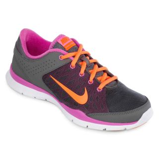 Nike Flex Trainer 3 Womens Training Shoes, Orange/Grey/Pink