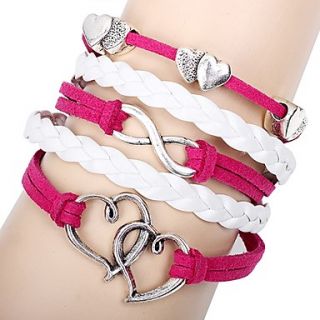 Shining Infinity Style Soulmate Handmade Leather Bracelet (Screen Color)