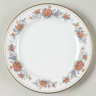 Noritake Tremont Salad Plate, Fine China Dinnerware   Contemporary Line,Rust&Pur