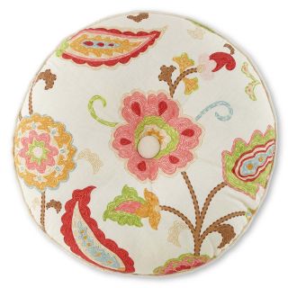 jcp home Tapestry Rose 16 Round Decorative Pillow, Red