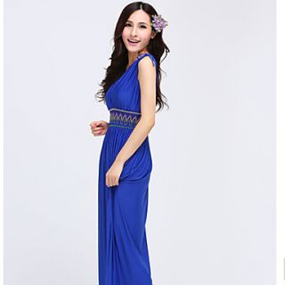 DGWE Womens Cultivate OneS Temperament Super Beach Sleeveless Dresses(Blue)