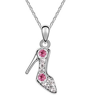 Xiaoguo Womens High Heeled Shoe Pendant Necklace(Screen Color)