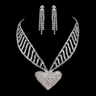 ME Vintage Luxury Austria Rhinestone Set Wedding Necklace And Earings Set T0017