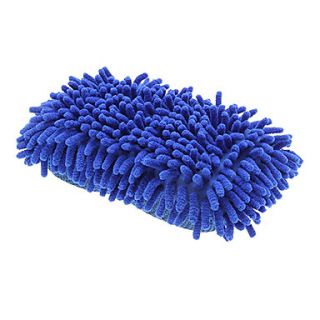 Microfiber Chenille Sponge Auto Car Cleaning Pad   Blue