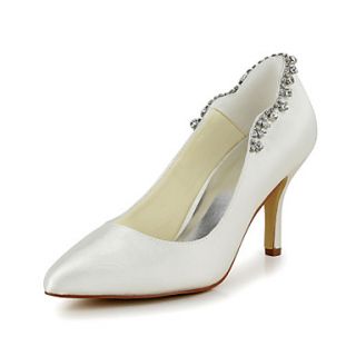 Satin Womens Wedding Stiletto Heel Heels Pumps/Heels Shoes (More Colors)