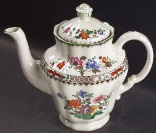 Spode Chinese Rose Coffee Pot & Lid, Fine China Dinnerware   Imperialware, Flora