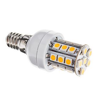 Dimmable E14 3W 27xSMD 5050 350LM 3000 3500K Warm White Light LED Corn Bulb(AC 110 130V)