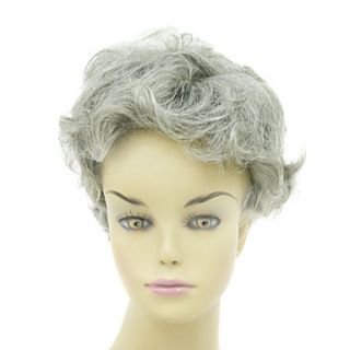 Capless Short Heat resistant Fashion Gray Costume Party Wig
