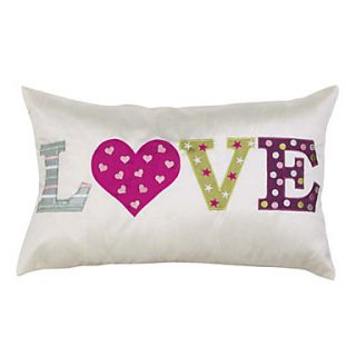 Modern Love in Rectangle Text Polyester Decorative Pillow Cover