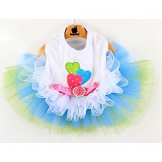 Petary Pets Cute Colorful Pattern Cotton Mesh Ball Gown Dress For Dog