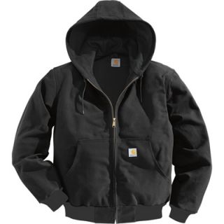 Carhartt Duck Active Jacket   Thermal Lined, Black, 4XL, Big Style, Model# J131