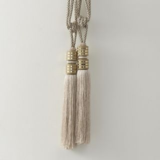 Classic Beige Polyester Tassel (One Pair)