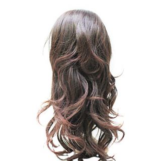 Hight Quality Synthetic Brown 3/4 Cap Curly Hair Wigs