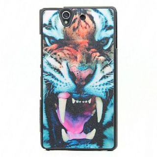 Fierce Tiger Pattern PC Hard Case with Black Frame for Sony Xperia Z/L36h