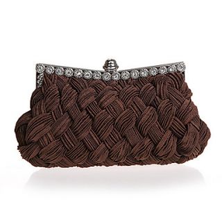 ONDY NewFold Knit Texture Diamond Evening Bag (Coffee)