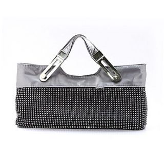 ONDY NewFashion Stitching Diamond Evening Bag (Gray)