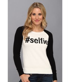 525 america Selfie Crew Neck Womens Sweater (Black)
