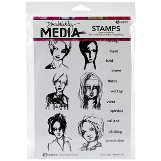 Dina Wakley Media Cling Stamps 6x9 all The Gals