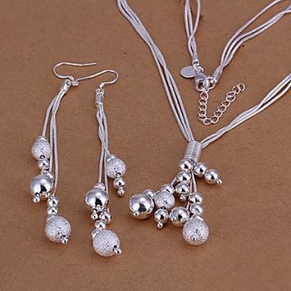 Oyami Cuprum Silvering Earrings Necklace Suit LKNSPCS121