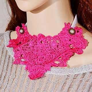 OMUTO Lace Grace Fashion Short Collar Necklace (Rose)
