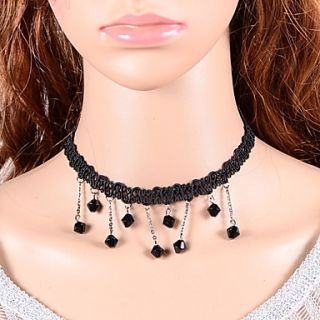 OMUTO Luxury Korean Collarbone Sweater Necklace (Black)