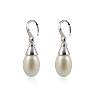 Elegant 925 Sterling Silver Pearl Drop Earrings
