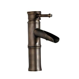 Polished Brass Finish Bathroom Sink Faucet (Bamboo Shape Design)
