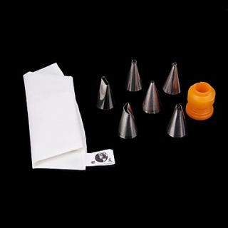 Cake Puff Decorating Icing Nozzles Tool Set with Pastry Bag, Nozzles Converter